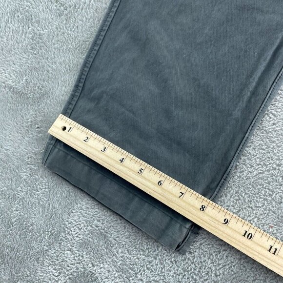 Lands End Mens Canvas Straight Leg Pants 34W 32L Dark Gray 5217 - Picture 9 of 11